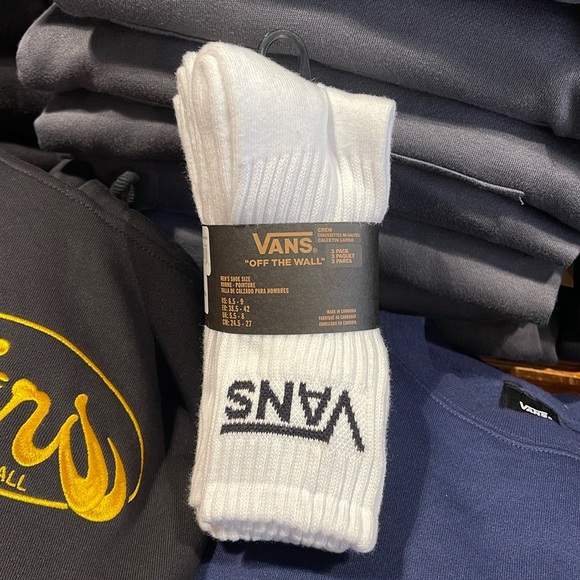 Vans Socks 3 pairs set CREW VANS.
"OFF THE WALL" White/Black 
NWT - Picture 13 of 16
